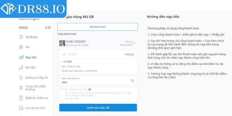 Sảnh Evolution DR88 – Game Mang Trải Nghiệm Hấp Dẫn 3 Giao dịch tiện lợi minh bạch