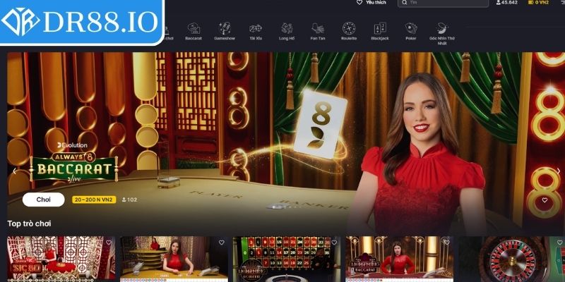 Sảnh Evolution DR88 – Game Mang Trải Nghiệm Hấp Dẫn 1 Sảnh Evolution DR88 trải nghiệm chân thực